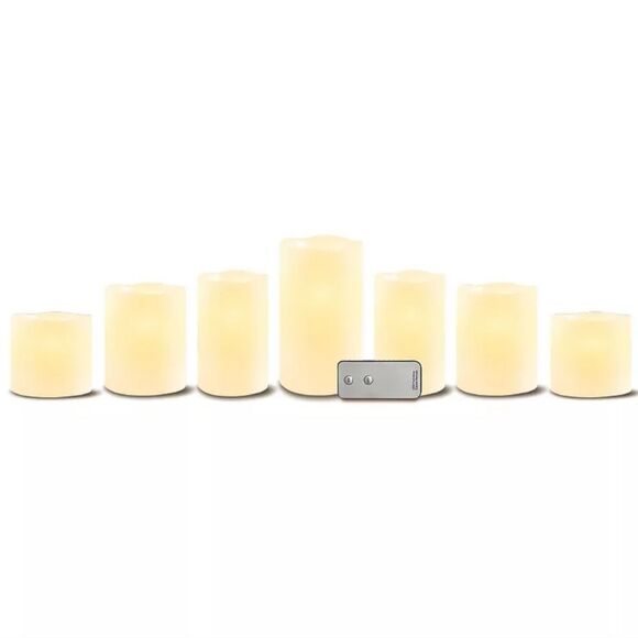 House & Garden Weather Resistant 7-PC Indoor/Outdoor LED Flameless Candles - Picture 3 of 8